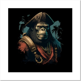 gorilla pirate Posters and Art